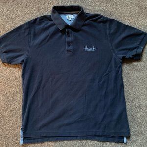 HARRODS London Store Uniform Navy Blue Polo Shirt, Size M